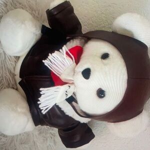 Steven Smith Boeing white stuffed aviator bear
